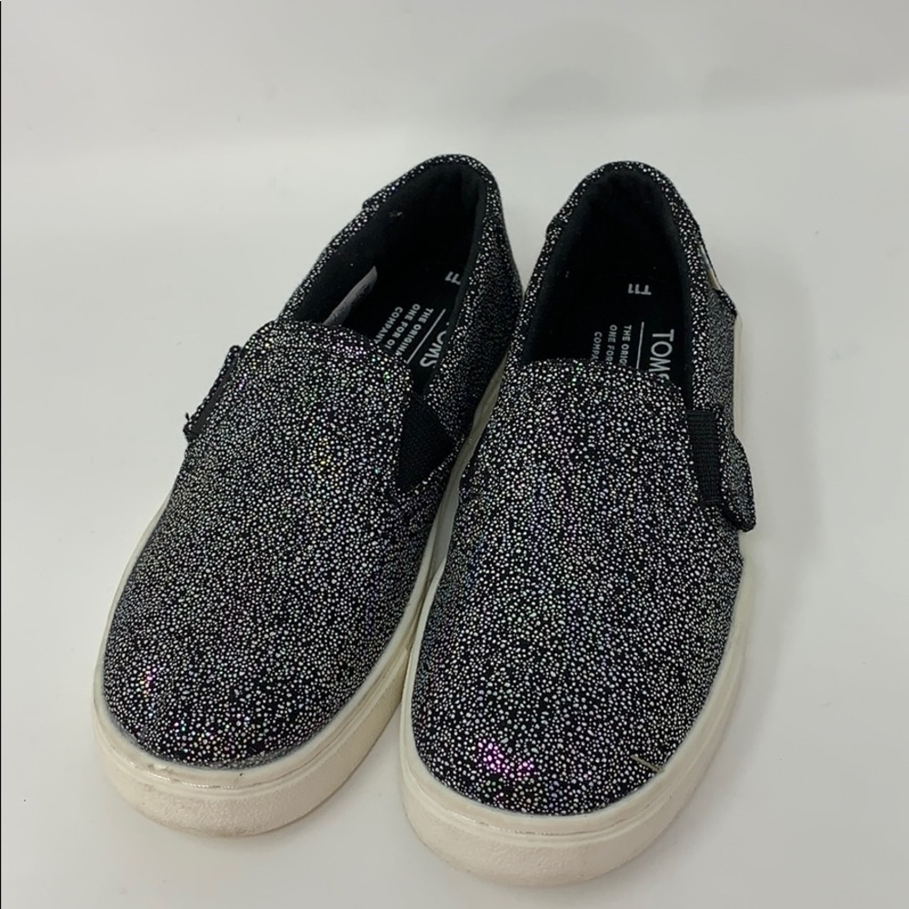 Toms Toddler 11 Glittery shining looking slip ons